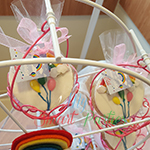 Gökkuşağı - Balon Tema Bebek Hastane Doğum Odası Süsleme - Şeker Hamurlu Kurabiye